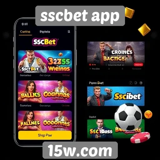 Variedade de jogos disponíveis no sscbet app